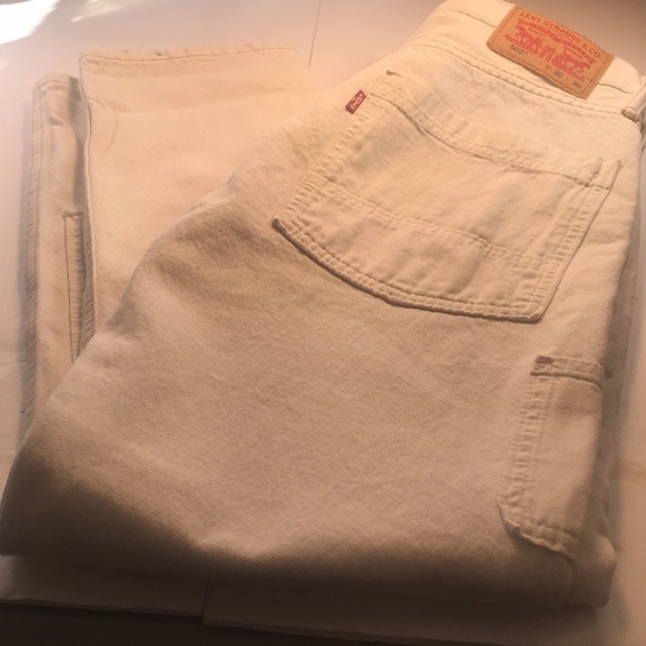 Levi's | Jeans | Levis 52 Altered Taper Style Men Off White Jean | Poshmark